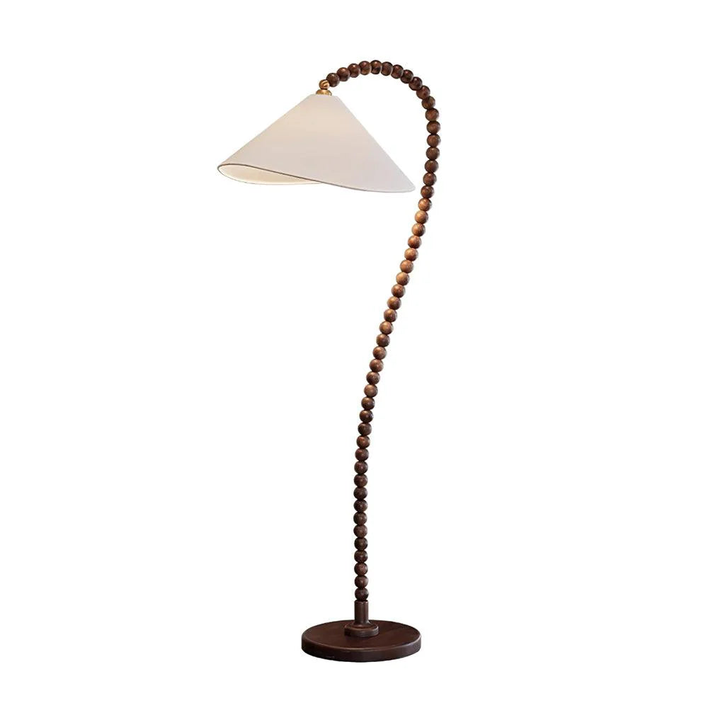 Wooden Bead Floor Lamp