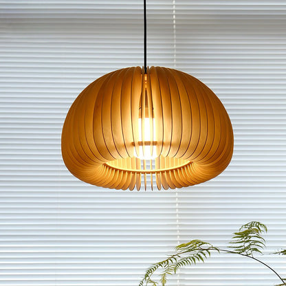 Wooden Pumpkin Pendant Lamp