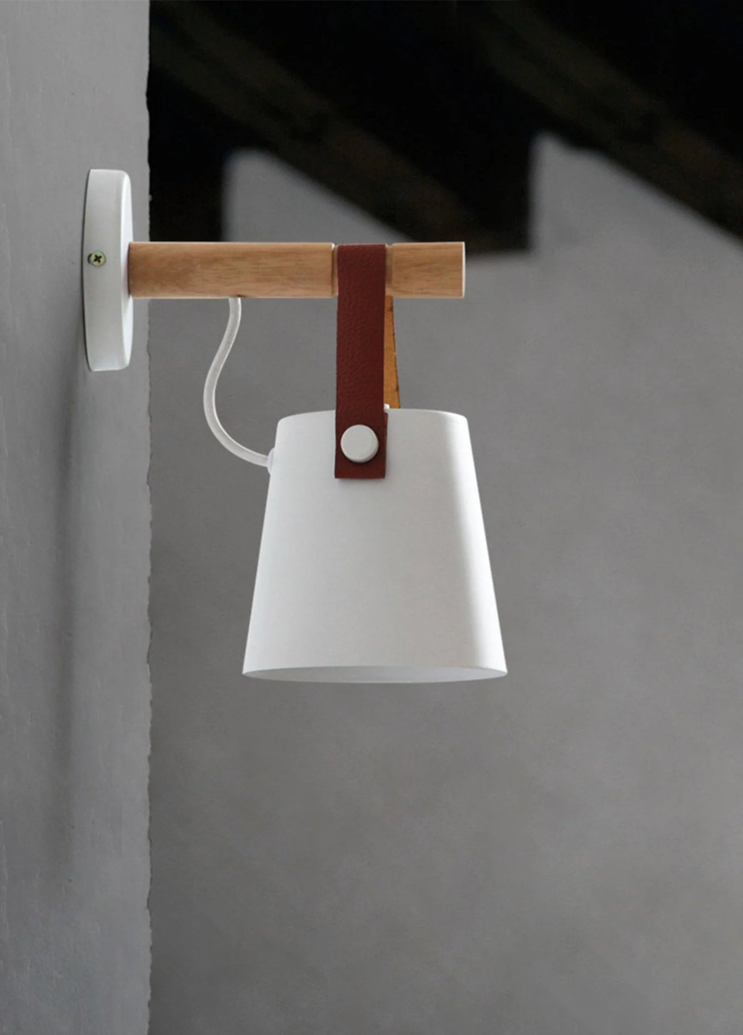 Wooden Conical Wall Light